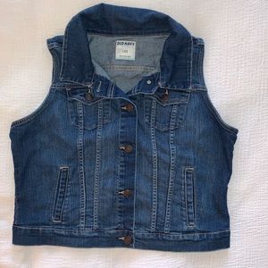 Old Navy Cropped Denim Vest